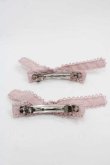 画像2: PINK HOUSE / リボンモチーフバレッタセット  ピンク I-25-09-15-110-LO-AC-HD-ZI (2)