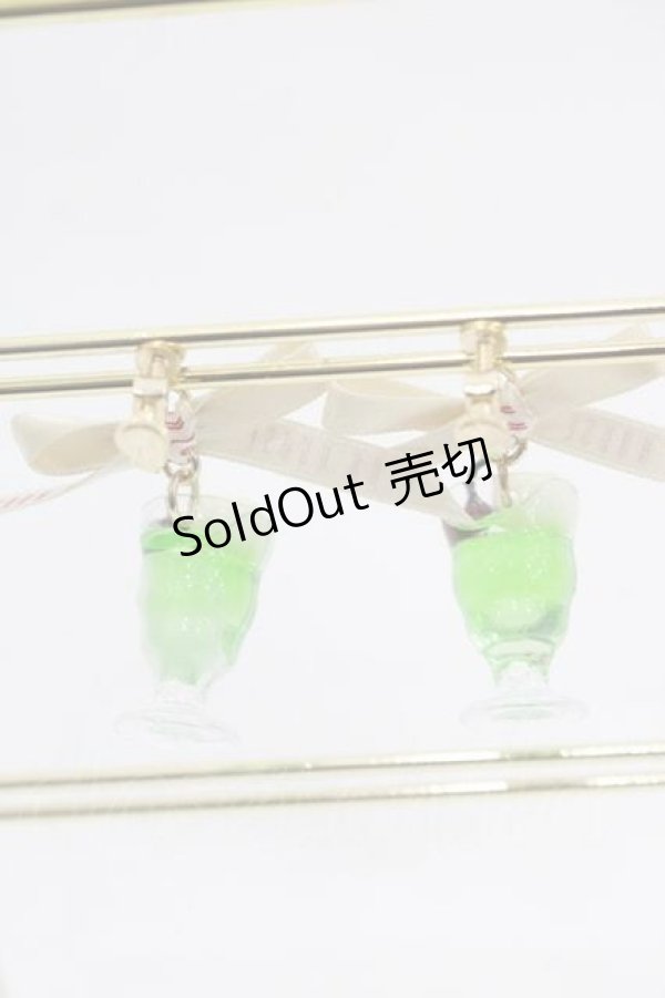 画像2: PINK HOUSE / クリームソーダモチーフイヤリング  グリーン I-25-09-15-115-LO-AC-HD-ZI (2)