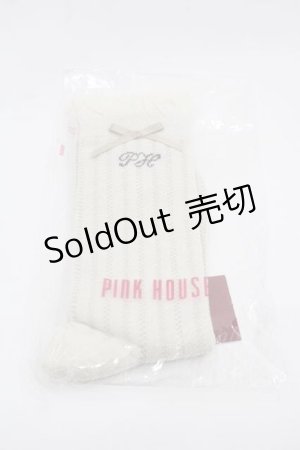 画像: PINK HOUSE / ロゴリボンフリルソックス  白 I-25-09-15-118-LO-ZA-HD-ZI
