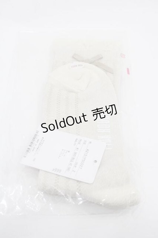 画像2: PINK HOUSE / ロゴリボンフリルソックス  白 I-25-09-15-118-LO-ZA-HD-ZI (2)