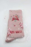 画像1: PINK HOUSE / リボンブーケ柄ソックス  ピンク I-25-09-15-120-LO-ZA-HD-ZI (1)