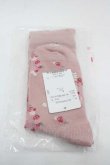 画像2: PINK HOUSE / リボンブーケ柄ソックス  ピンク I-25-09-15-120-LO-ZA-HD-ZI (2)
