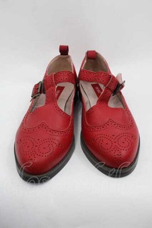 画像2: PINK HOUSE / ストラップレザーシューズ 3(M) 赤 I-25-09-15-121-LO-SH-HD-ZI (2)