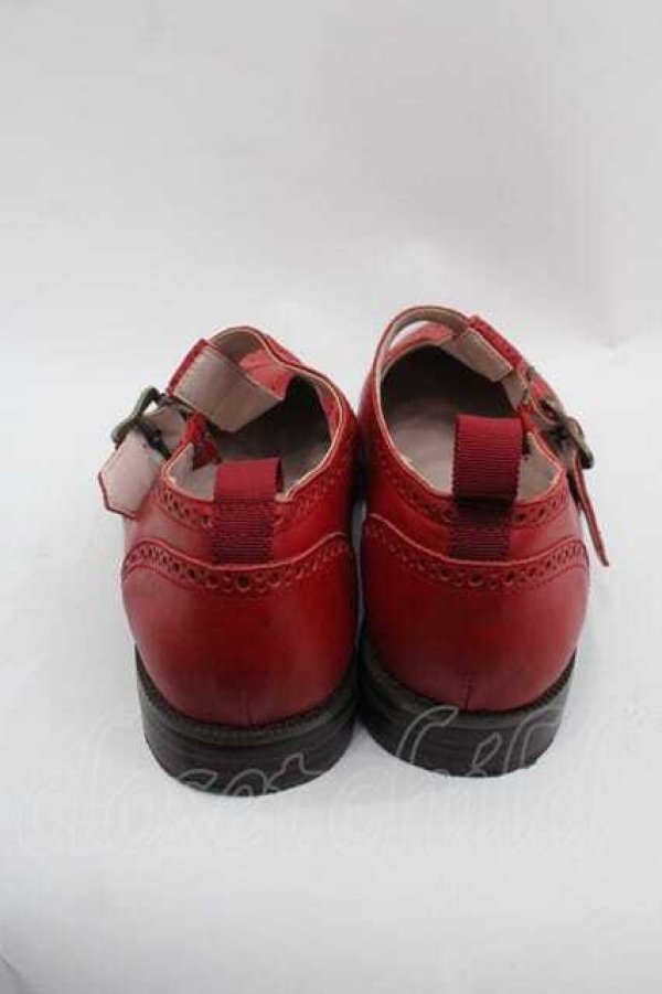 画像3: PINK HOUSE / ストラップレザーシューズ 3(M) 赤 I-25-09-15-121-LO-SH-HD-ZI (3)