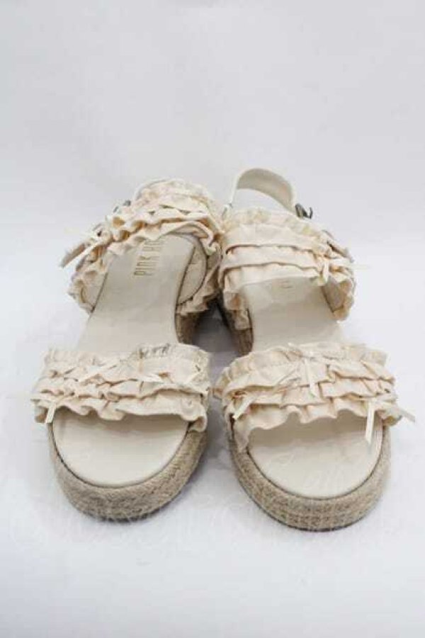 画像2: PINK HOUSE / フリルサンダル 3(M) アイボリー I-25-09-15-123-LO-SH-HD-ZI (2)