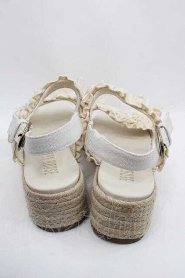 画像3: PINK HOUSE / フリルサンダル 3(M) アイボリー I-25-09-15-123-LO-SH-HD-ZI (3)