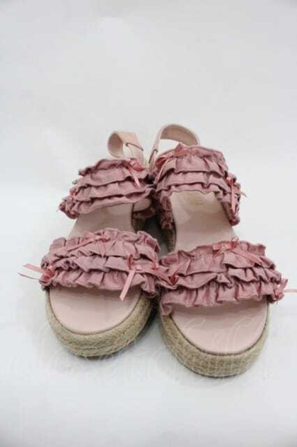 画像2: PINK HOUSE / フリルサンダル 3(M) ピンク I-25-09-15-125-LO-SH-HD-ZT387 (2)