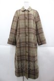 画像1: INGEBORG / チェックロングコート  ブラウンチェック I-25-09-15-026-LO-CO-HD-ZI (1)
