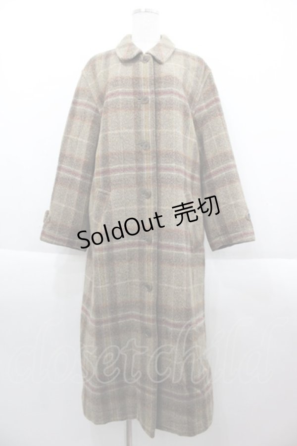 画像1: INGEBORG / チェックロングコート  ブラウンチェック I-25-09-15-026-LO-CO-HD-ZI (1)