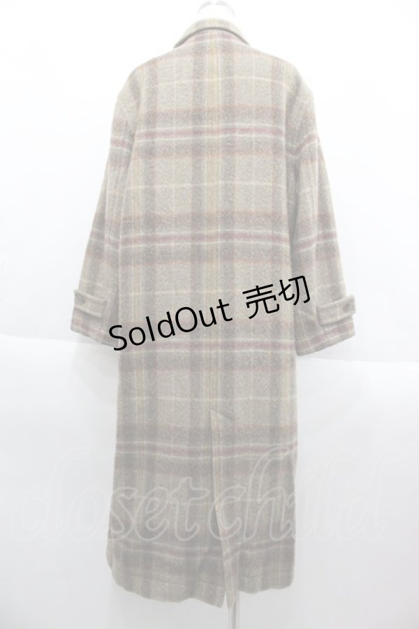画像2: INGEBORG / チェックロングコート  ブラウンチェック I-25-09-15-026-LO-CO-HD-ZI (2)