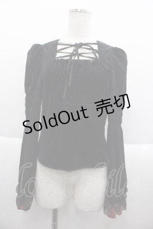 画像: BPN / 別珍シャーリングトップス  黒 I-25-09-18-050-GO-TO-HD-ZI