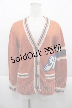 画像: HYSTERIC GLAMOUR / Vネックカーディガン  オレンジ I-25-09-18-006-PU-TO-HD-ZI