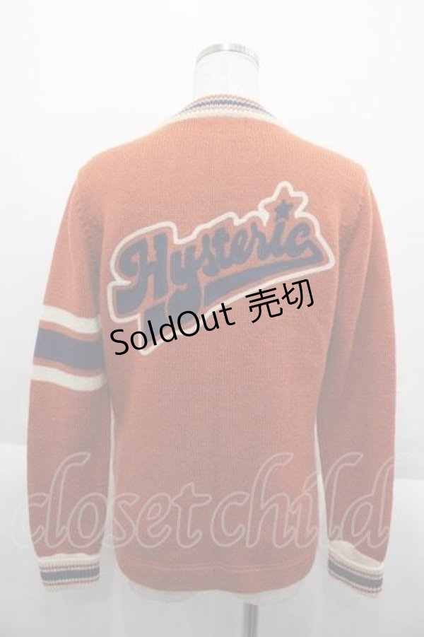 画像2: HYSTERIC GLAMOUR / Vネックカーディガン  オレンジ I-25-09-18-006-PU-TO-HD-ZI (2)