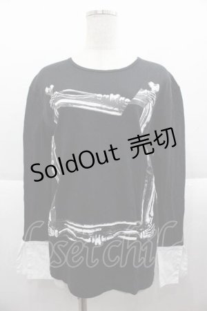 画像: MILKBOY / フレームカットソー  黒Ｘ白 I-25-09-18-061-MB-TO-HD-ZI