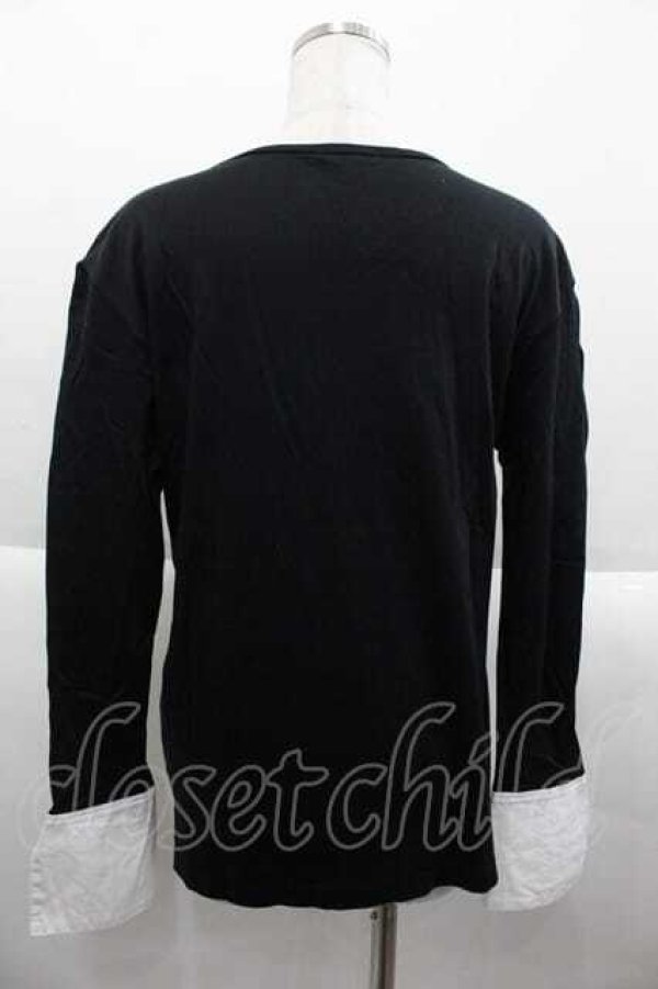 画像2: MILKBOY / フレームカットソー  黒Ｘ白 I-25-09-18-061-MB-TO-HD-ZI (2)