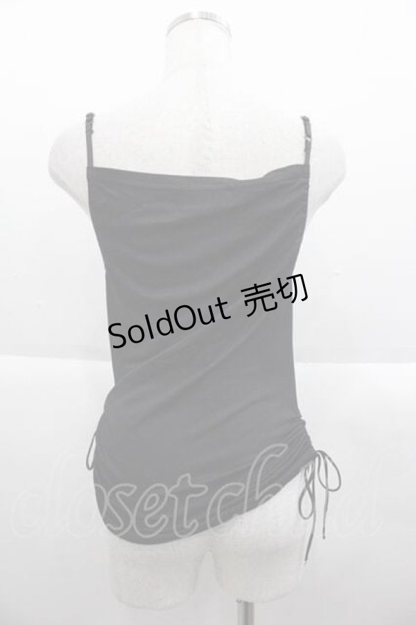 画像2: Ozz On / /薔薇刺繍キャミソール  黒Ｘ赤Ｘ緑 I-25-09-18-063-OO-TO-HD-ZI (2)