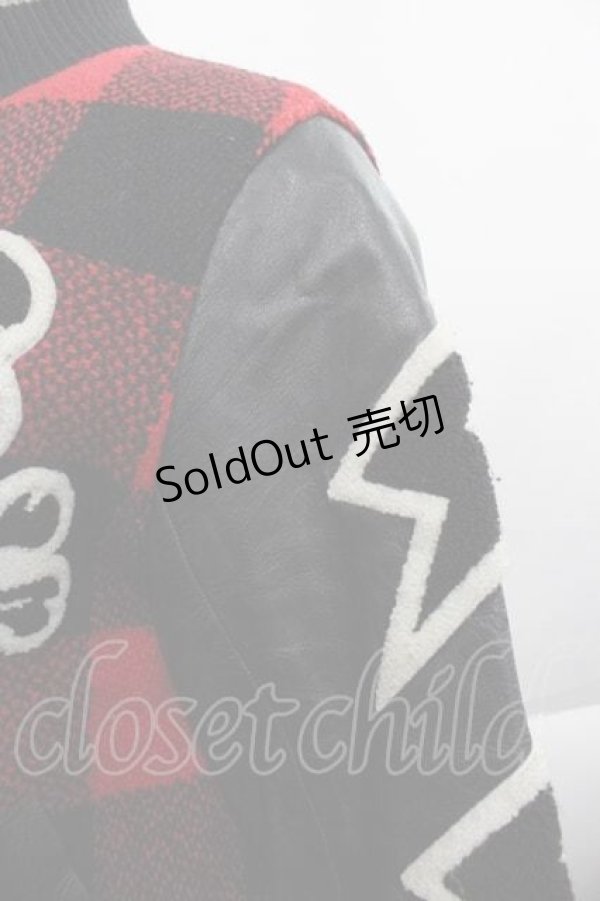 画像3: Candy Stripper / チェックスタジャン  レッド I-25-09-18-007-PU-JA-HD-ZI (3)