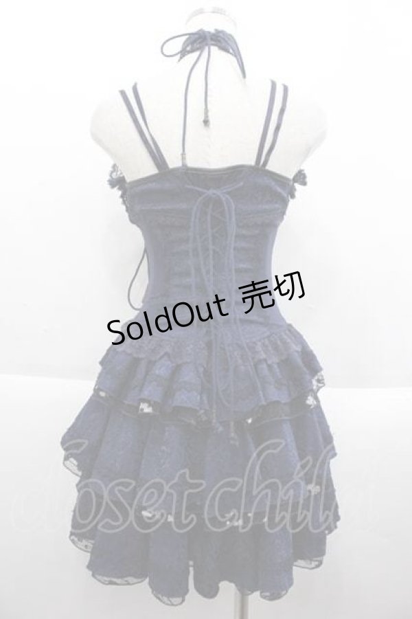 画像2: Ozz oneste /花鳥龍月ビスチェワンピース  ネイビー I-25-09-18-083-OO-OP-HD-ZI (2)