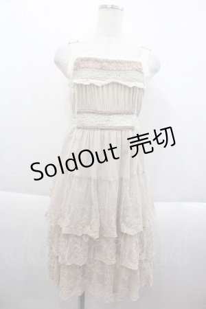 画像: OZZ ANGELO / 3段レースジャンパースカート  ピンクＸ白 I-25-09-18-088-OO-OP-HD-ZI