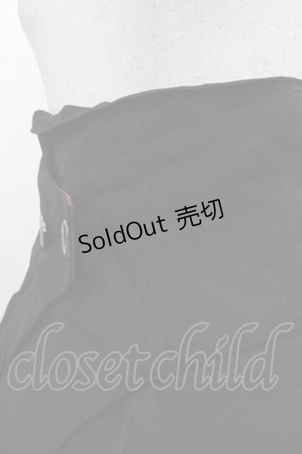 画像3: BPN / フロント2ボタン変形ドレープスカート M 黒 I-25-09-18-100-GO-SK-HD-ZI (3)