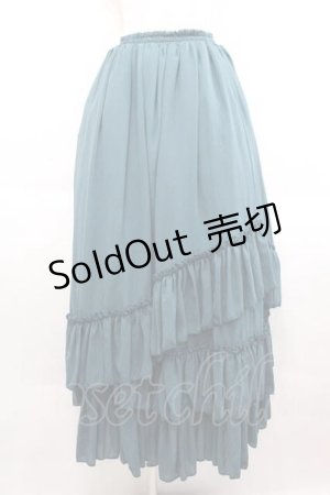 画像: Vallee lys / イレギュラーロングスカート  グリーン I-25-09-18-109-EL-SK-HD-ZI