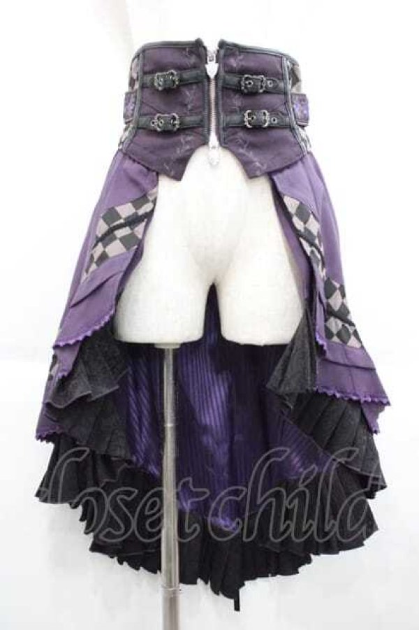 OZZon OZZoneste スカート 黒×紫 OZZon OZZoneste スカート 黒×紫