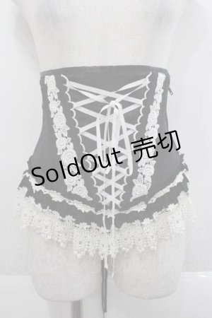 画像: Millefleurs / 薔薇レースコルセット  黒Ｘ白 I-25-09-18-125-EL-ZA-HD-ZI