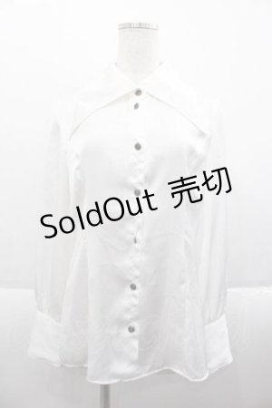 画像: MIHO MATSUDA / サテンブラウス M 白 I-25-09-18-029-GO-BL-HD-ZI