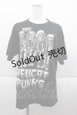 画像: HELL CAT PUNKS / パンクスptTシャツ  ブラック I-25-09-18-034-PU-TS-HD-ZI
