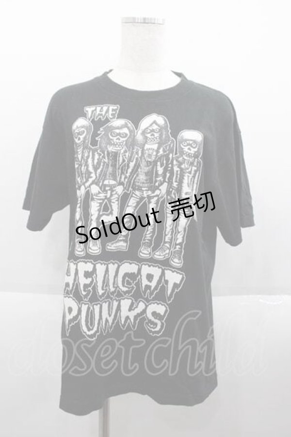 画像1: HELL CAT PUNKS / パンクスptTシャツ  ブラック I-25-09-18-034-PU-TS-HD-ZI (1)