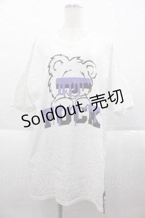 画像: 【SALE】MILKBOY / とろけベアBIG TEE  白Ｘ黒Ｘ紫 I-25-09-18-036-MB-TO-HD-ZT174