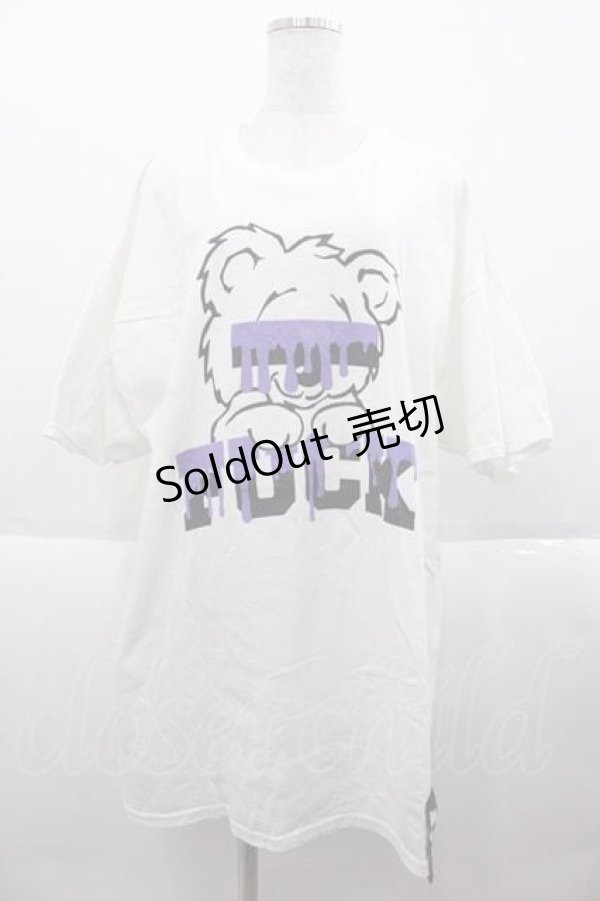 画像1: 【SALE】MILKBOY / とろけベアBIG TEE  白Ｘ黒Ｘ紫 I-25-09-18-036-MB-TO-HD-ZT174 (1)