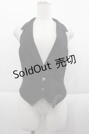 画像: NO.S PROJECT / スタイリッシュベスト  黒 I-25-09-18-040-LO-TO-HD-ZI