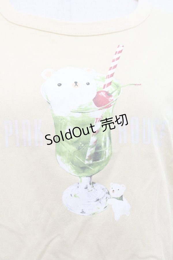 画像3: PINK HOUSE / クリームソーダプリントTシャツ 3(M)  I-25-09-21-031-LO-TS-HD-ZT1227K (3)