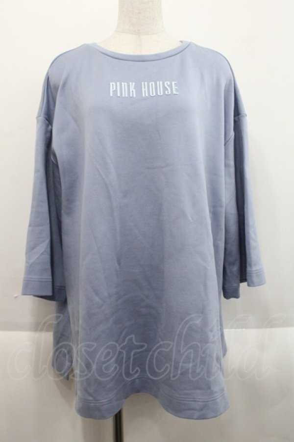 画像1: PINK HOUSE / ロゴチュニックトレーナー  サックス I-25-09-21-032-LO-TO-HD-ZI (1)
