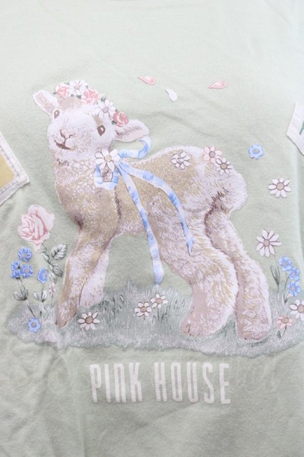 画像3: PINK HOUSE / ひつじプリントカットソー  ミント I-25-09-21-033-LO-TO-HD-ZI (3)