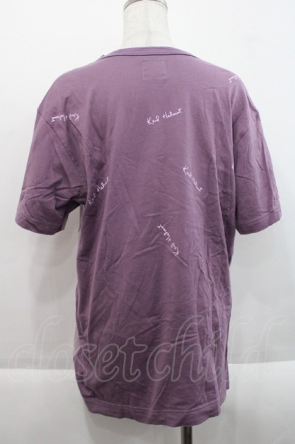 画像2: Karl Helmut / ロゴプリント半袖カットソー  パープル I-25-09-21-034-EL-TO-HD-ZI (2)