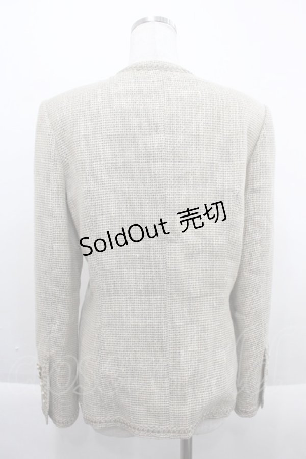 画像2: INGEBORG / 麻混リボンジャケット M ベージュ I-25-09-21-038-LO-JA-HD-ZI (2)