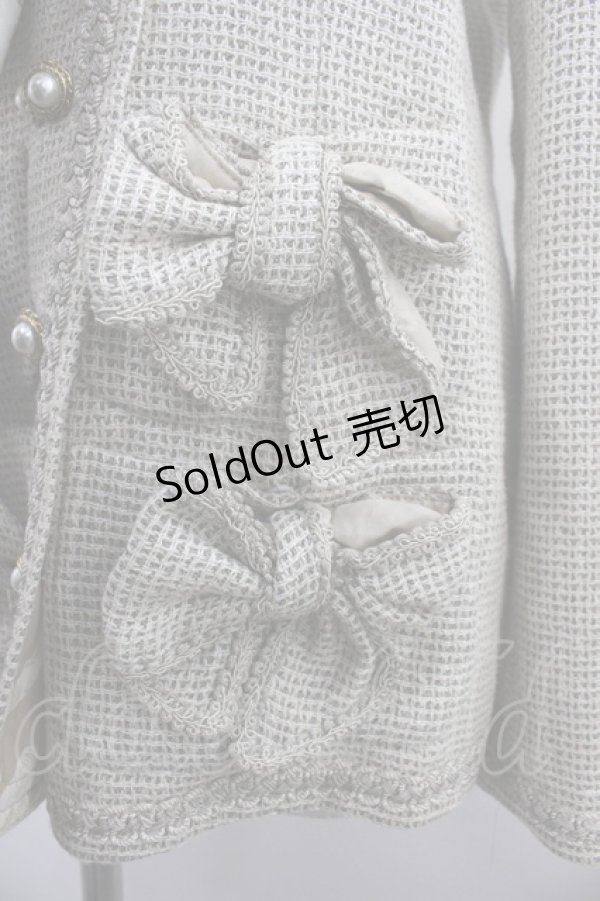 画像3: INGEBORG / 麻混リボンジャケット M ベージュ I-25-09-21-038-LO-JA-HD-ZI (3)