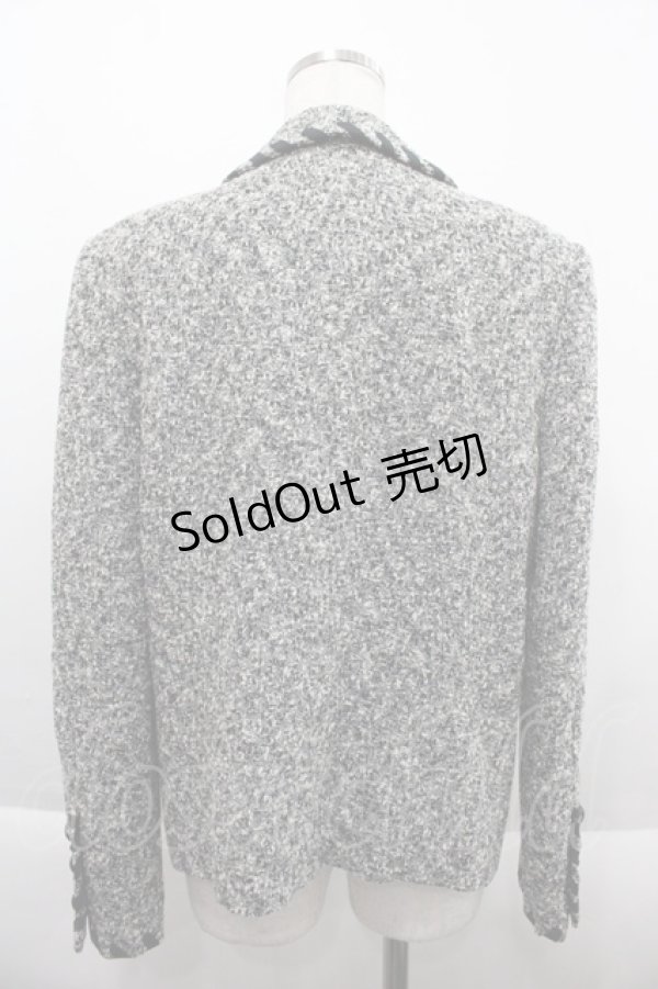 画像2: INGEBORG / ツイードジャケット M ブラック I-25-09-21-039-LO-JA-HD-ZI (2)