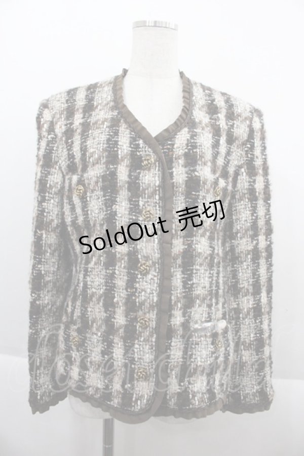 画像1: INGEBORG / ツイードジャケット  ブラウン I-25-09-21-040-LO-JA-HD-ZI (1)