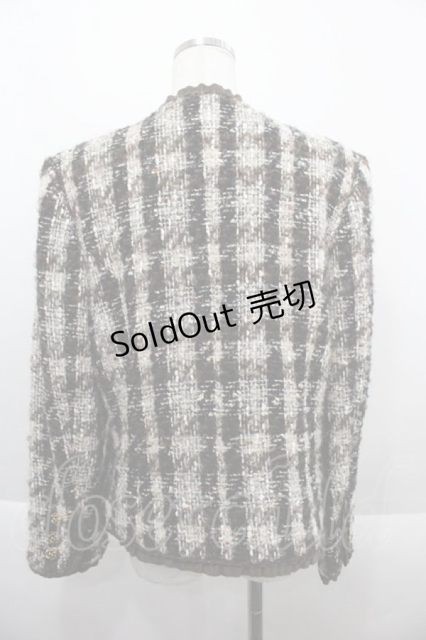 画像2: INGEBORG / ツイードジャケット  ブラウン I-25-09-21-040-LO-JA-HD-ZI (2)