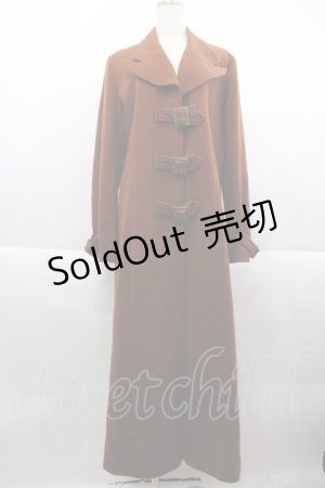 画像: BETTY`S BLUE / フロント3連ベルトロングコート  ブラウン I-25-09-21-041-PU-OP-HD-ZI