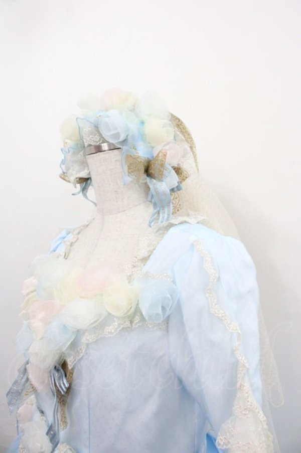 画像2: BABY,THE STARS SHINE BRIGHT / AURORA Soiree ドレスセット  サックス I-25-09-21-053-BA-OP-HD-ZI (2)