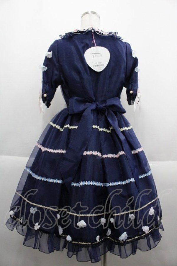 画像2: BABY,THE STARS SHINE BRIGHT / 星の花が降る夜ワンピース  ネイビー I-25-09-21-058-BA-OP-HD-ZI (2)