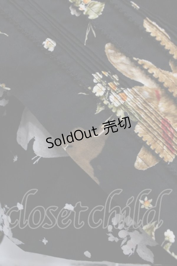 画像3: PINK HOUSE / うさぎptエプロンジャンパースカート  ブラック I-25-09-21-067-LO-OP-HD-ZI (3)