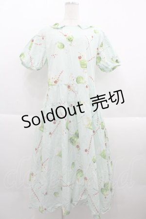 画像: PINK HOUSE / クリームソーダプリントミディワンピース  グリーン I-25-09-21-068-LO-OP-HD-ZT240