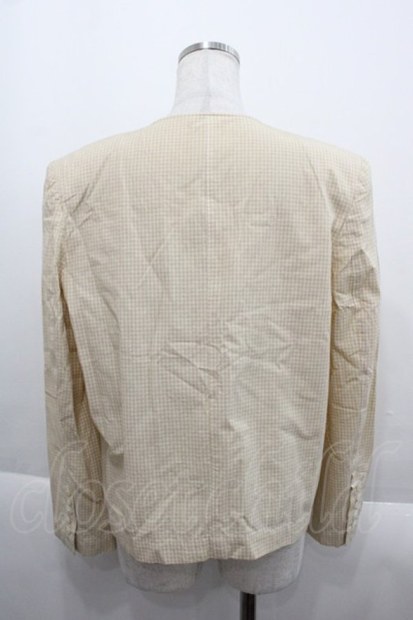 画像2: INGEBORG / ギンガムノーカラーブラウス S イエロー I-25-09-21-069-LO-BL-HD-ZI (2)