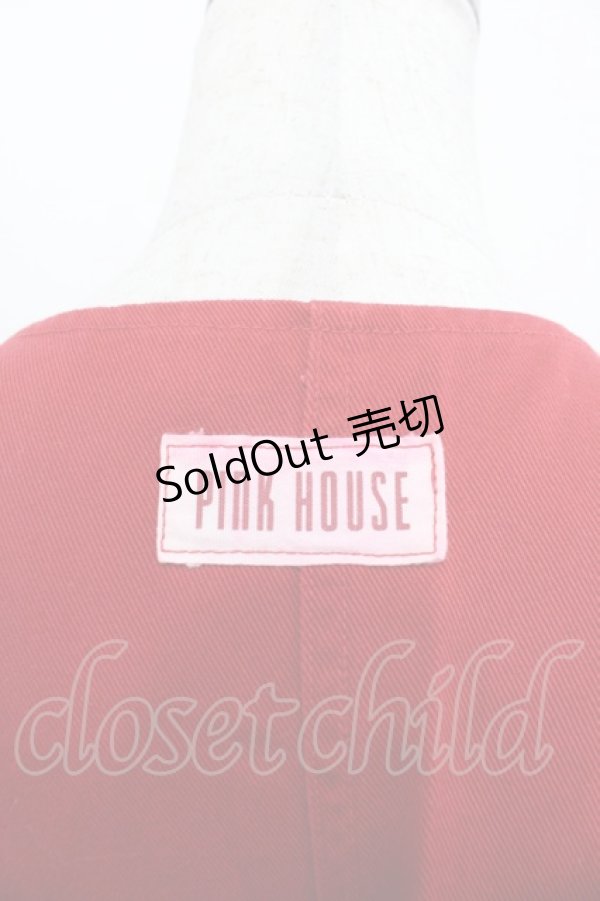 画像3: PINK HOUSE / ロゴジャンパースカート  赤Ｘ白 I-25-09-21-077-LO-OP-HD-ZI (3)