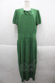 画像1: INGEBORG / 水玉半袖ワンピース  グリーン I-25-09-21-079-LO-OP-HD-ZI (1)